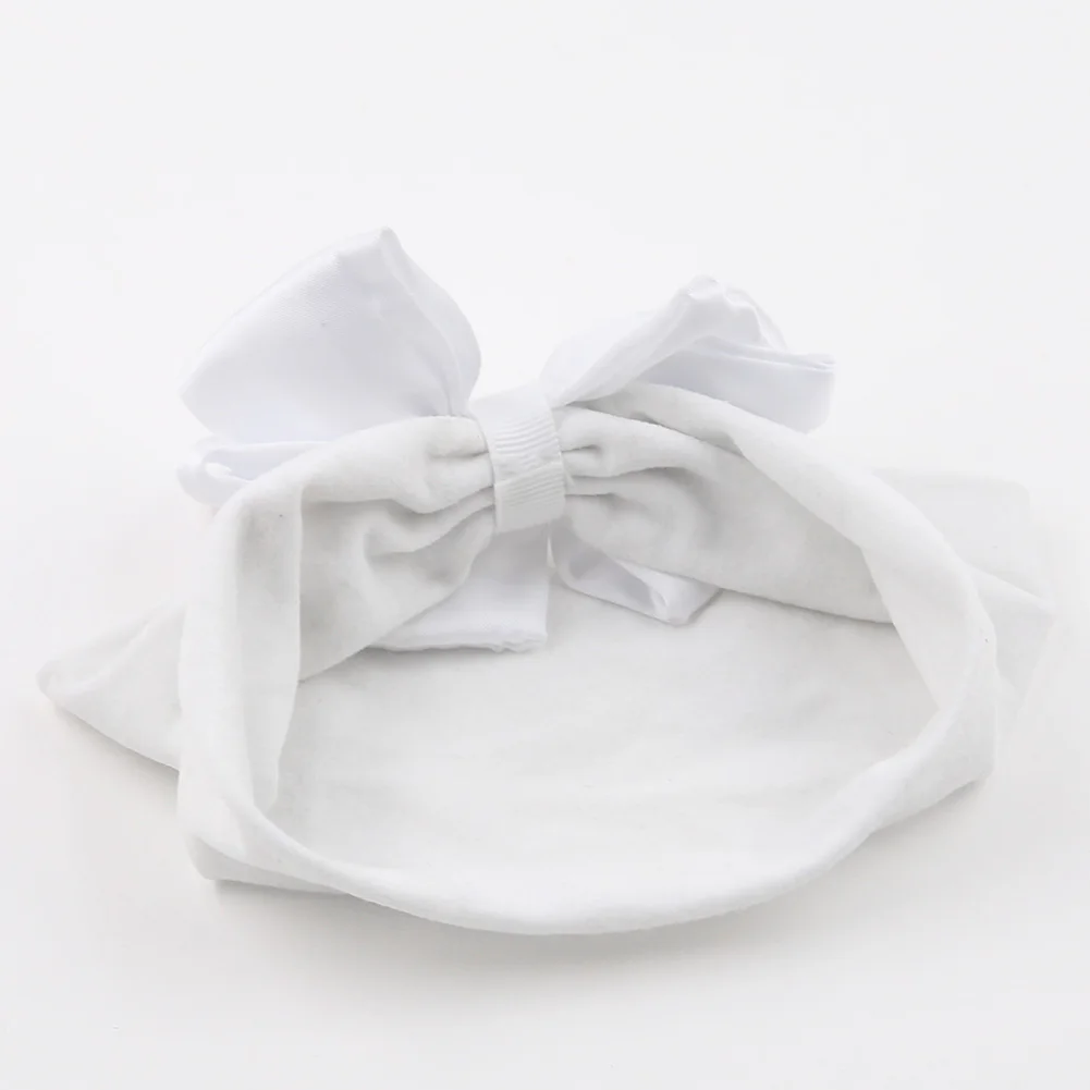 Solid Silk Bow Baby Headbands Elastic Nylon Hair Bands Infant Boys Girls Headwraps Toddler Headwear Kids Hair Accessories