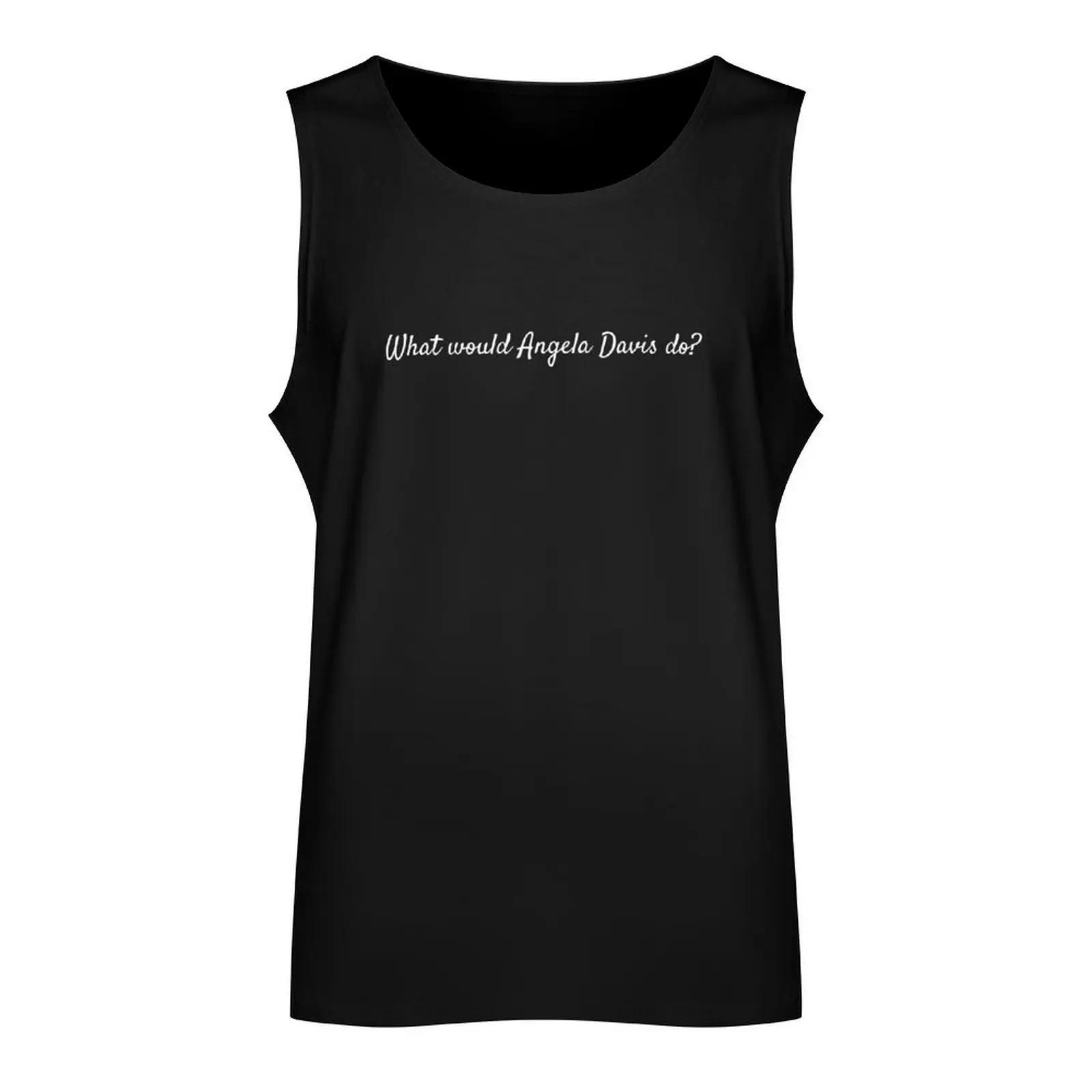 What would Angela Davis do? Tank Top fitness clothing men sports t-shirts for men sleeveless shirts