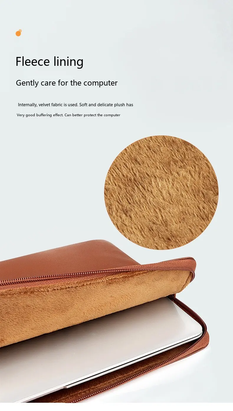 PU-Leder Laptop-Schutzhülle 13,3-15,6 Zoll Stoßfeste Schutztasche für MacBook Air Pro – Detail 12