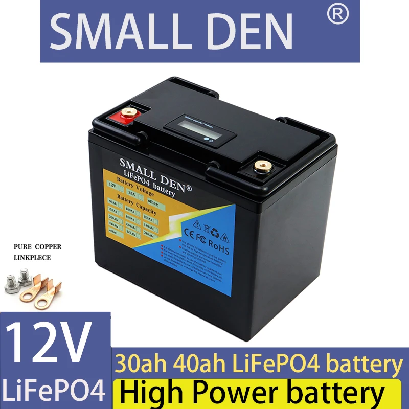 Brand New 12V 30Ah 40Ah LiFePO4 batter 12.8V 30A 40Ah lithium iron phosphate suitable for RV campers off-road solar battery pack