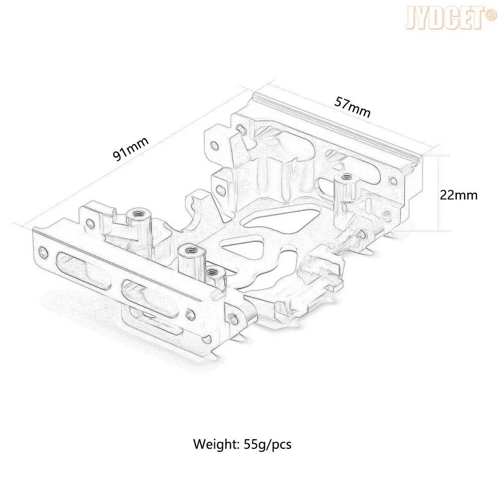 #8238 Aluminum 91MM Medium Gear Box Chassis Base for RC Traxxas 1/10 TRX4 Unassembled Kit TRX6 Defender G500 Ford