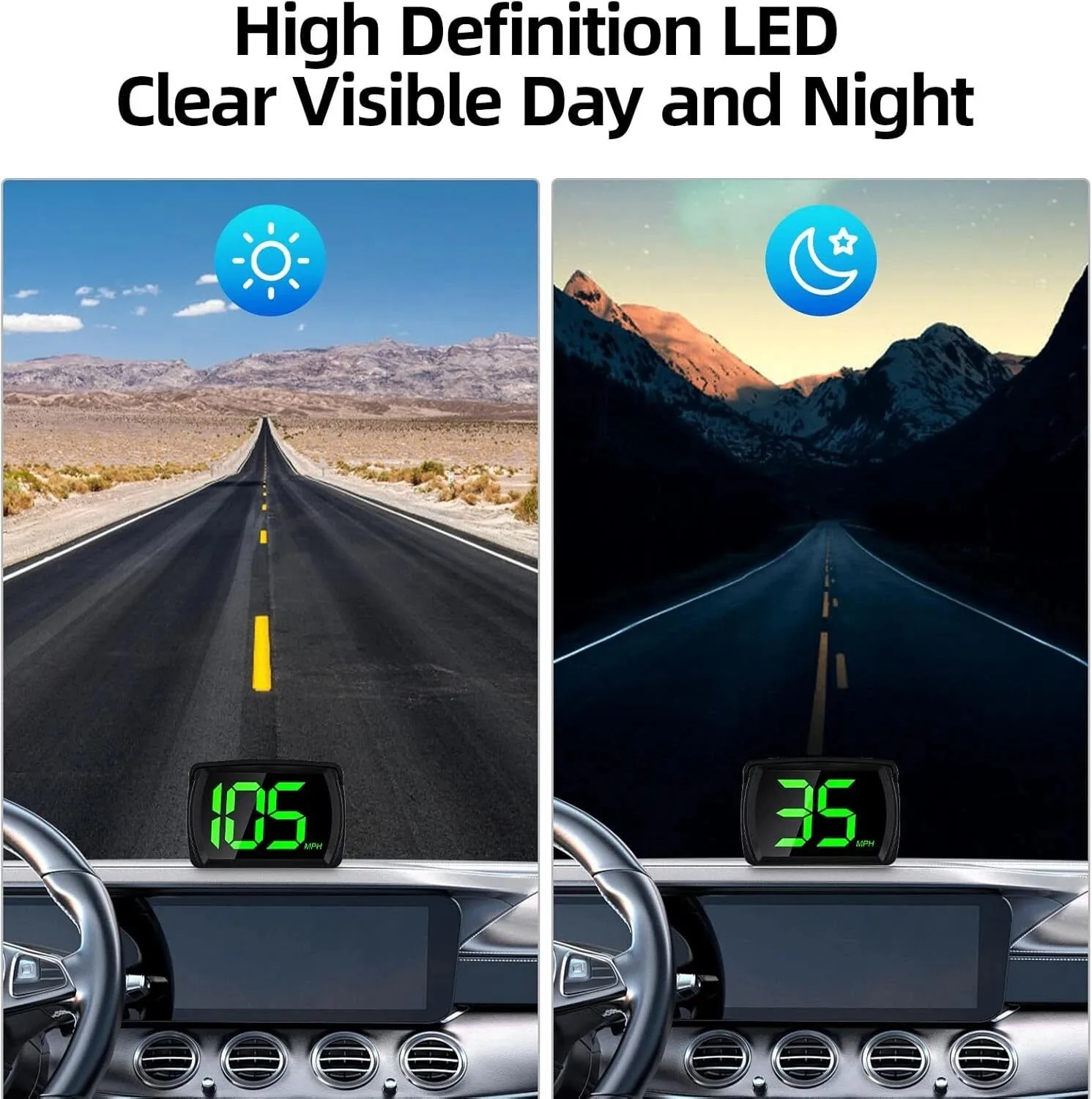 Universal GPS HUD Speedometer Digital Odometer MPH KMH Car Truck Motorcycle Head Up Display LED Speed Meter Plug and Play