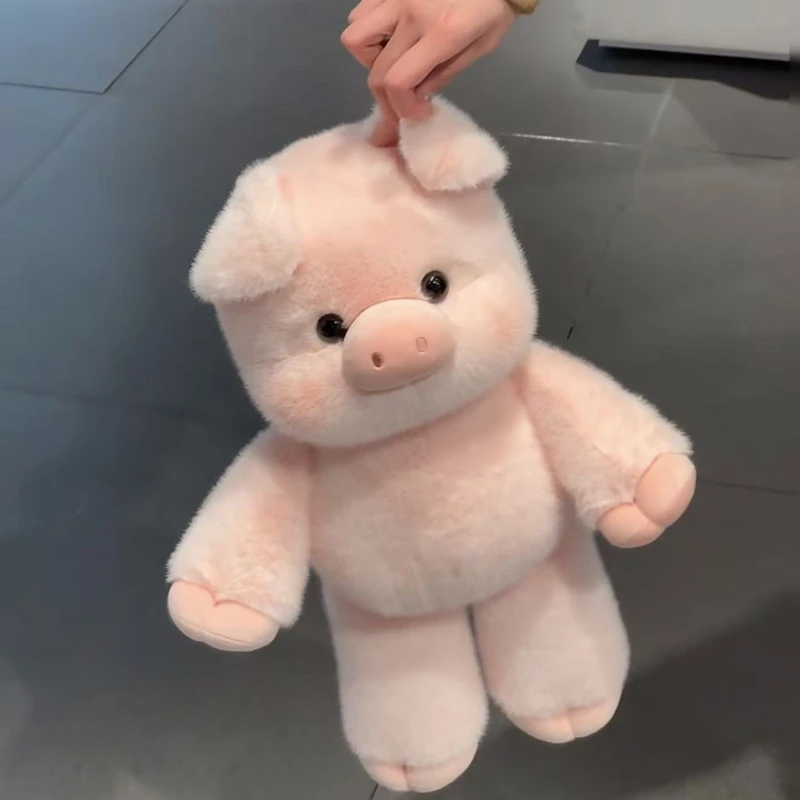 

Cute Run Plush Toy Fluffy Stuffed Pink Pig Pillow Highland wild boar Kawaii Birthday Christmas Gift for Kids Girls Animal Lovers