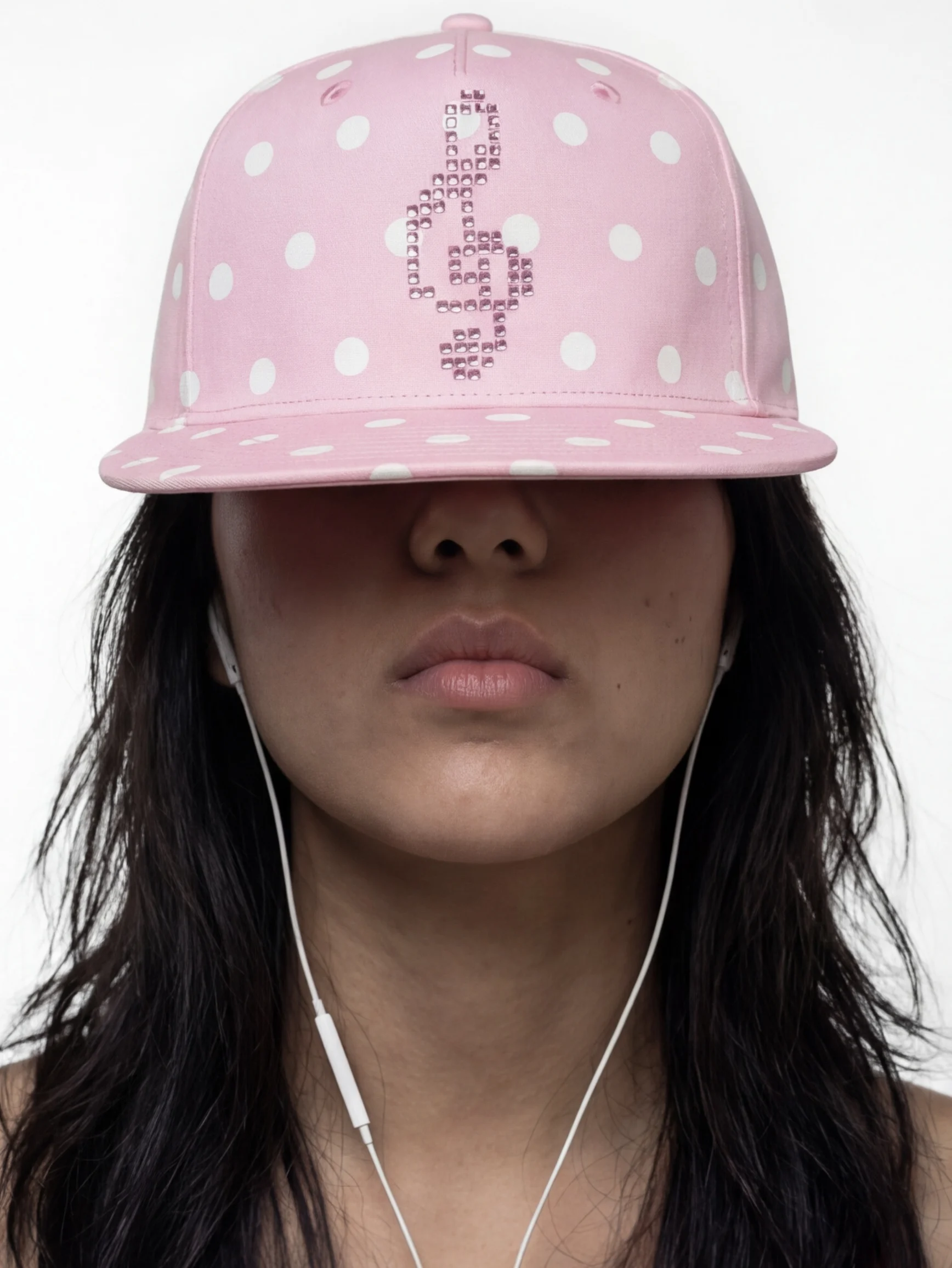 original-sauce-2026-polka-dot-diamond-embellished-music-note-baseball-cap-american-street-style-flat-brim-light-weight-cotton