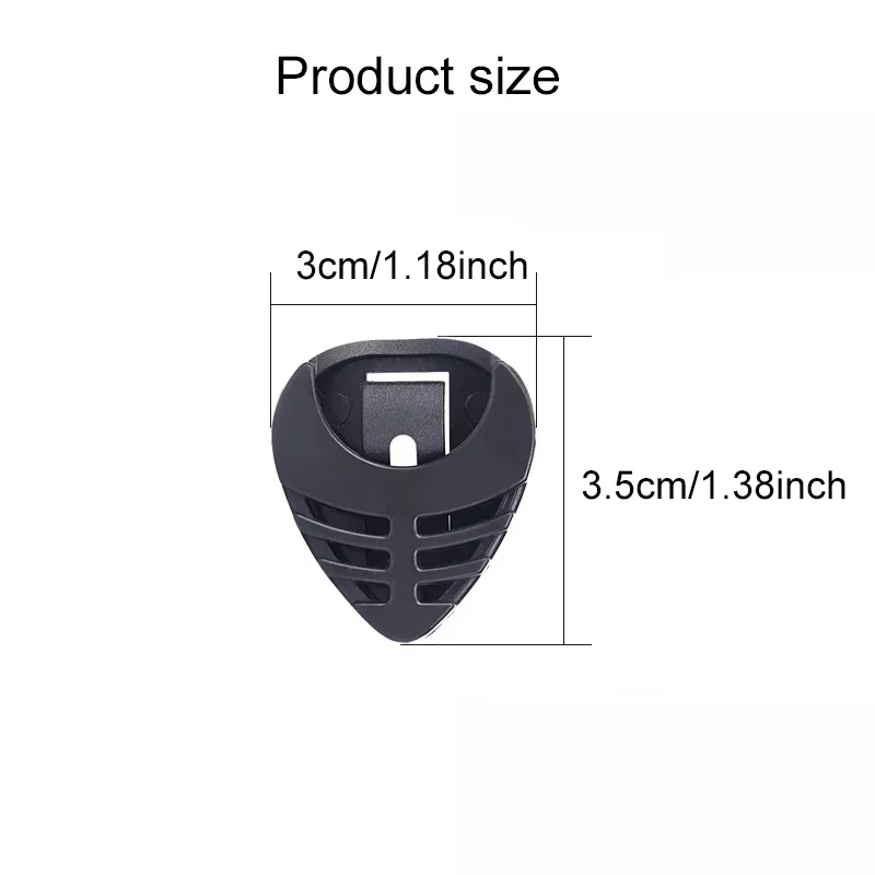 2/5Pcs Random Color Guitar Pick Case, Portable Heart Shape Plectrum Holder Box for Accessories TMZ