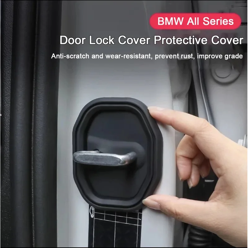 

Car Door Lock Buckle Silicone Protective Cover silent Anti-collision For BMW X1 X3 X5 X6 X7 series E46 E90 E83 F10 F30 E60 G60