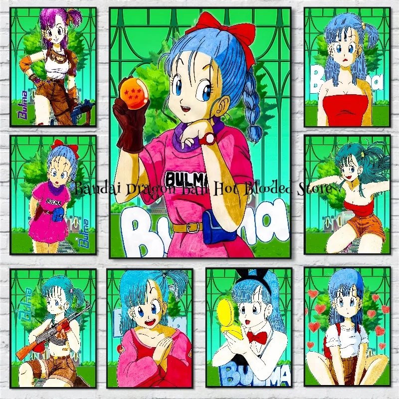 Japan Anime Figures Dragon Ball Bulma High Quality HD Poster Art Picture Canvas Painting Bedroom Living Home Decor Painting