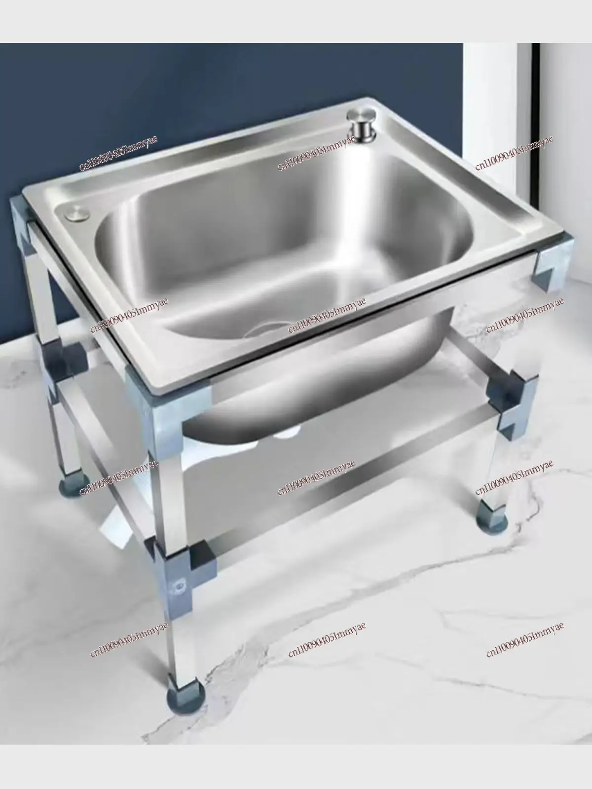Bathroom stainless steel balcony floor-to-ceiling outdoor small mop pool with faucet