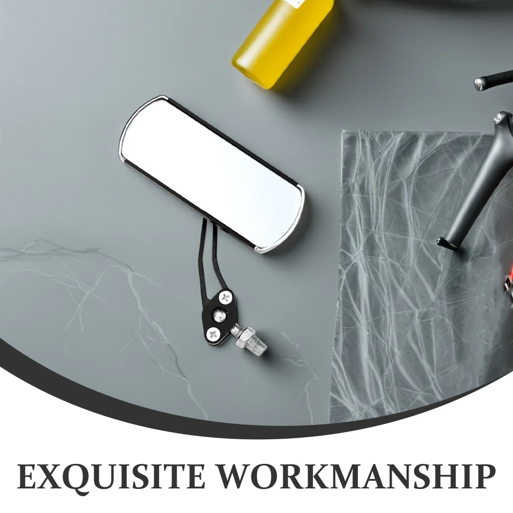 مجموعة مرآة الدراجة قابلة للدوران، تصميم أنيق مدمج، زاوية واسعة، رؤية واضحة، مرآة الرؤية الخلفية لمقود 22.2 مم باللون الأسود