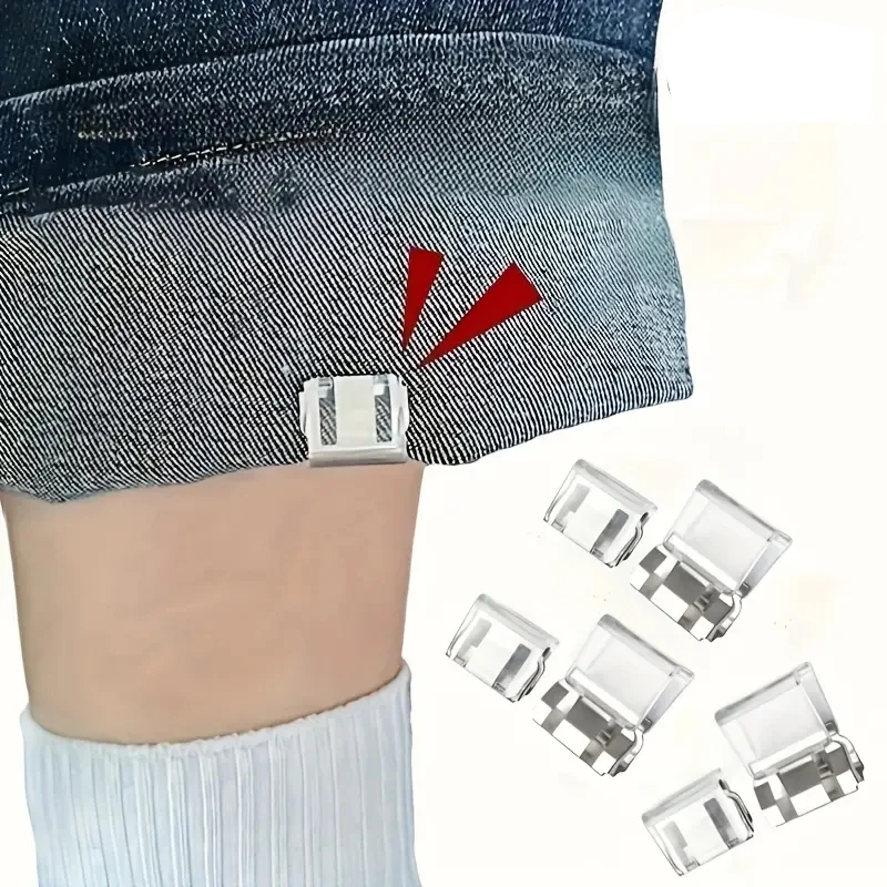 انفصال مكافحة انزلاق بنطلون كليب غير مرئية لا خياطة إخفاء مشبك DIY بها بنفسك الخياطة الحرفية-4/6/10 قطعة مقاطع الملابس