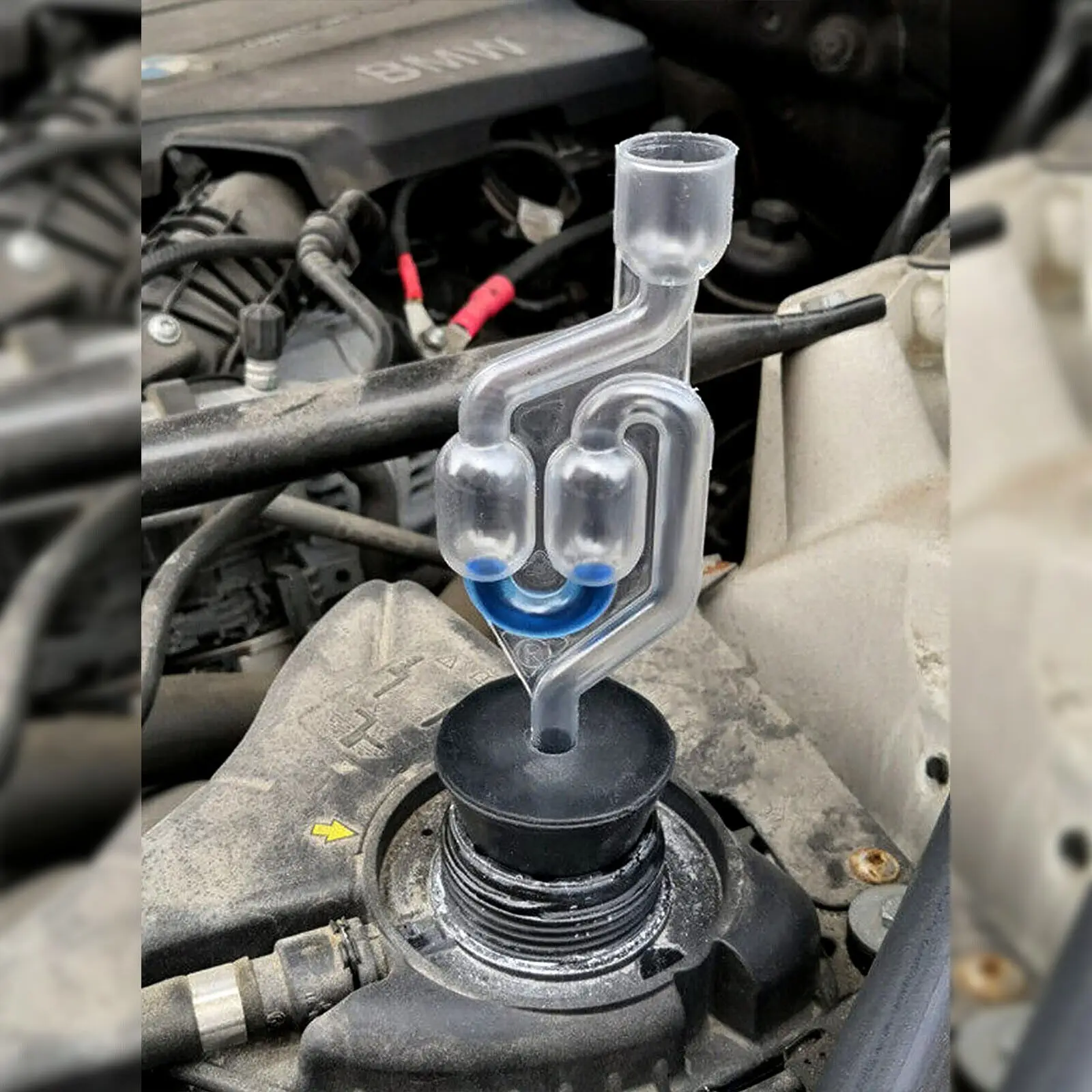 

Combustion Leak Tester Kit, Blown Head Gasket Block Detector Petrol/Diesel Fluid, 50ml Fluid 25 tests Petrol/Diesel