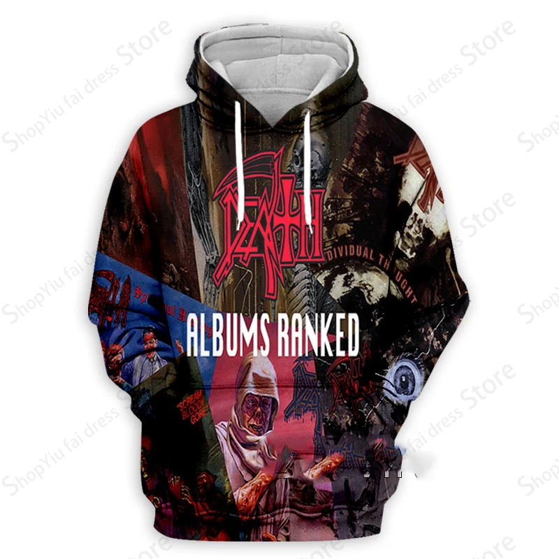 Heavy Metal Rock Band Death 3d Print Graphic Hoodies Men Women Fashion Street Oversized Hoodie Music Sweatshirt Boy Coat Y2k