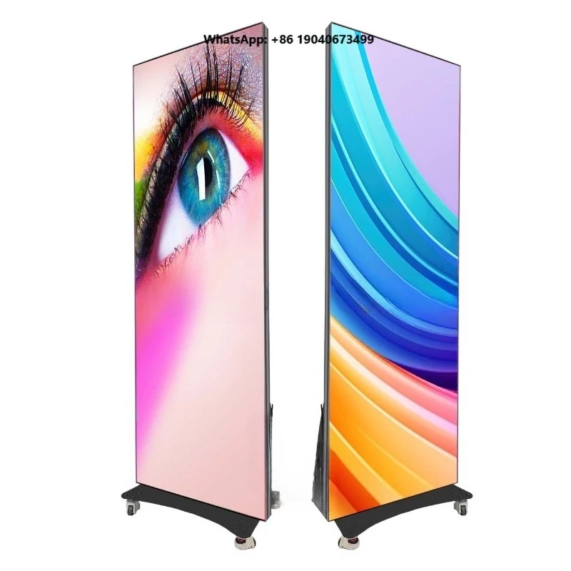 Aowe P1.2 P15 P2 P2.5 Indoor Outdoor Light Weight Banner Aluminum Hanging Digital Poster Led Screen Outdoor Led Display P1.8