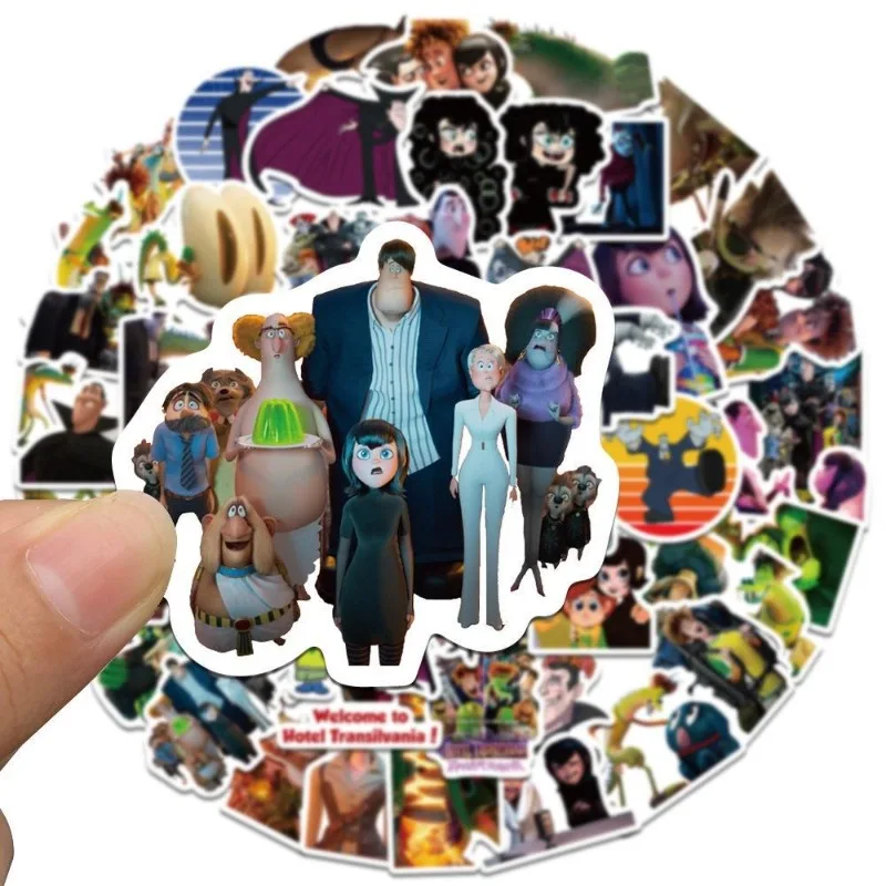 60 قطعة فندق كارتون شخصية ترانسيلفانيا ‌ ملصقات زخرفية على الجدران الإبداعية