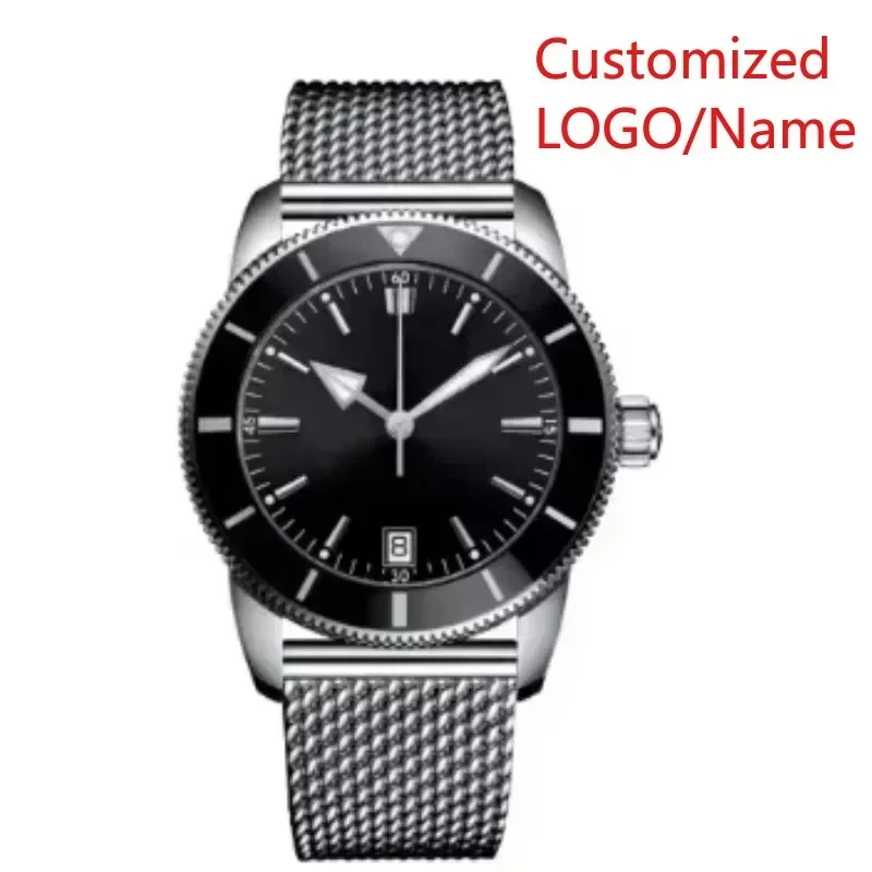 A989 Store Customized Watch  Mens Automatic Mechanical Watch Superocean Black Blue Rubber Rose Gold Sport Watches Ceramic