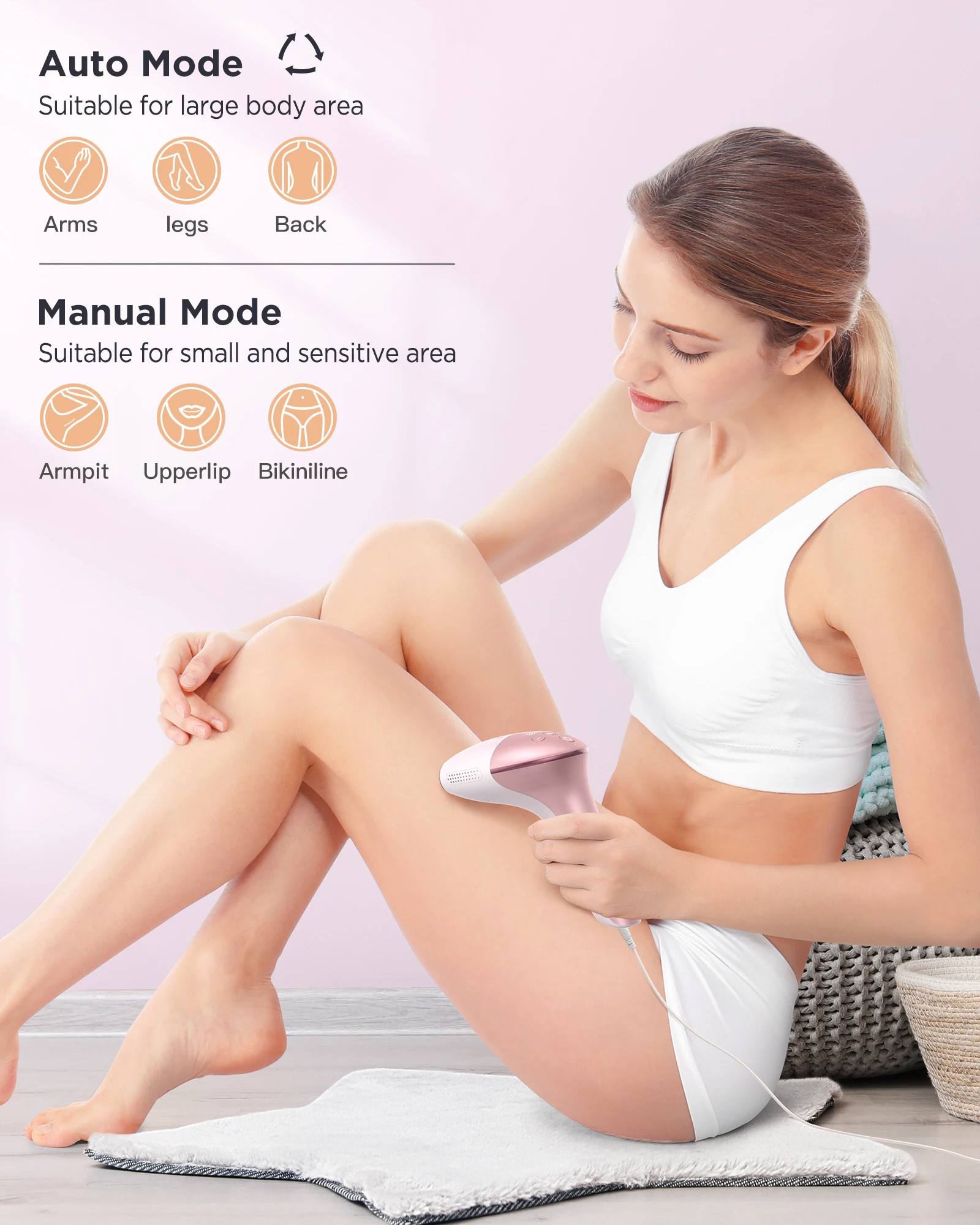 INNZA Hair Removal,IPL Hair Removal Device Home Permanent 10 Levels 24J High Energy for Face Bikini Line Armpit Leg Back