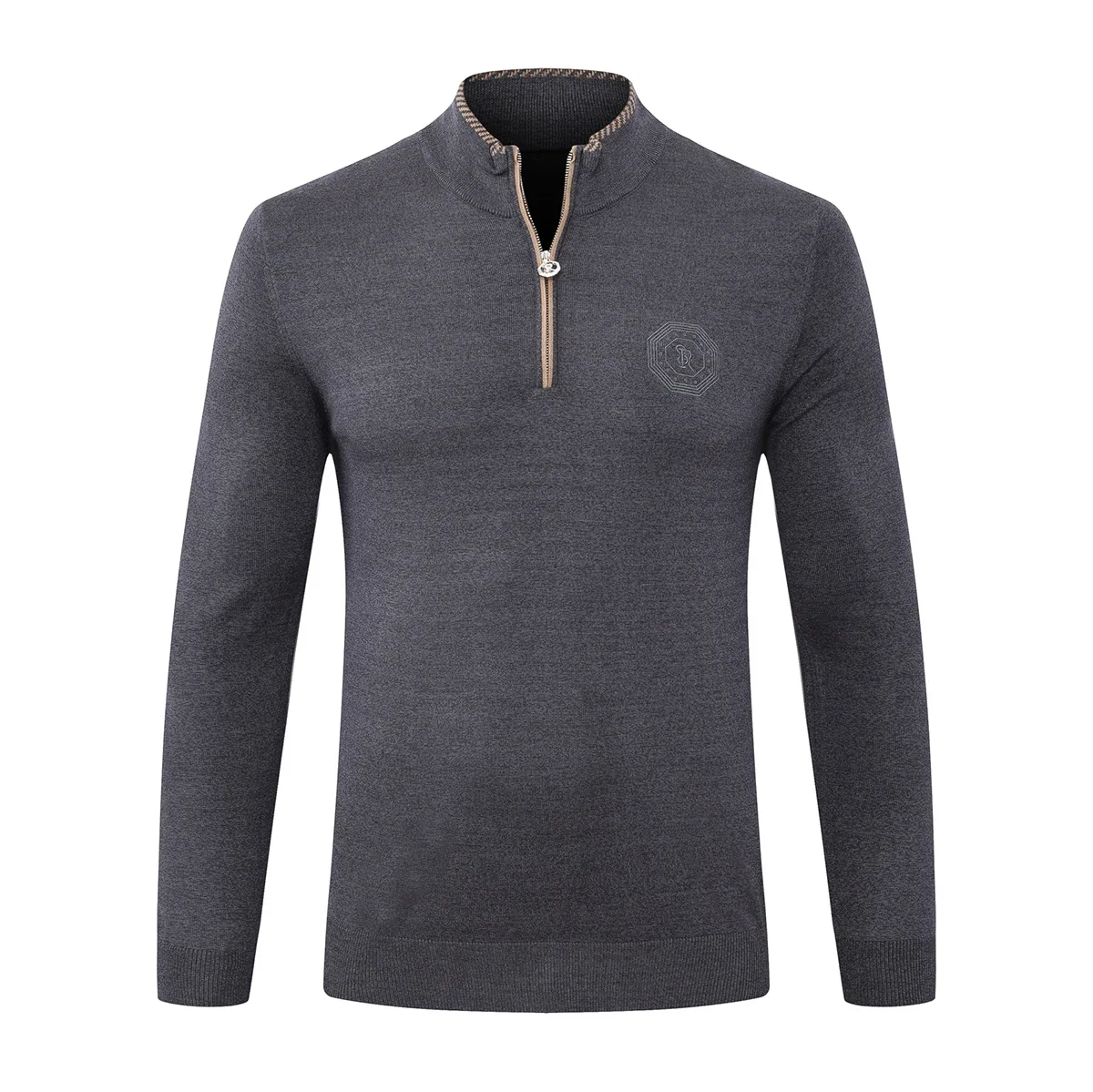 

BILLIONAIRE BLKA CPTG Sweater wool men's 2025 new warm comfortable Zipper Straight knitting elastic Long sleeves big size M-5XL