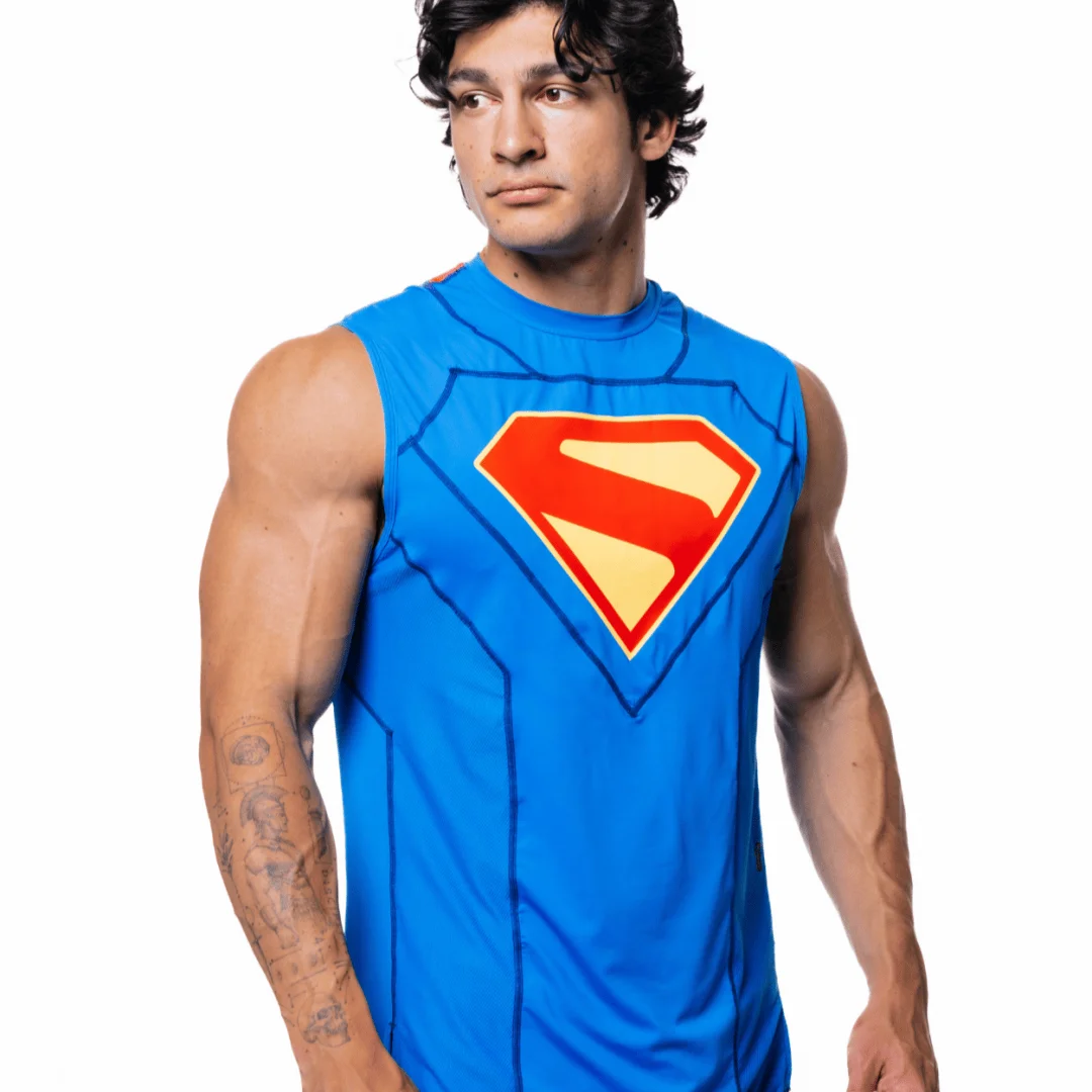 DC SuperMan Limited Edition Fitness T-shirt Men's Muscle Tank Top Casual Crew Neck Sweatshirt MMA Series Muscle Gain Wear Top - Image 4