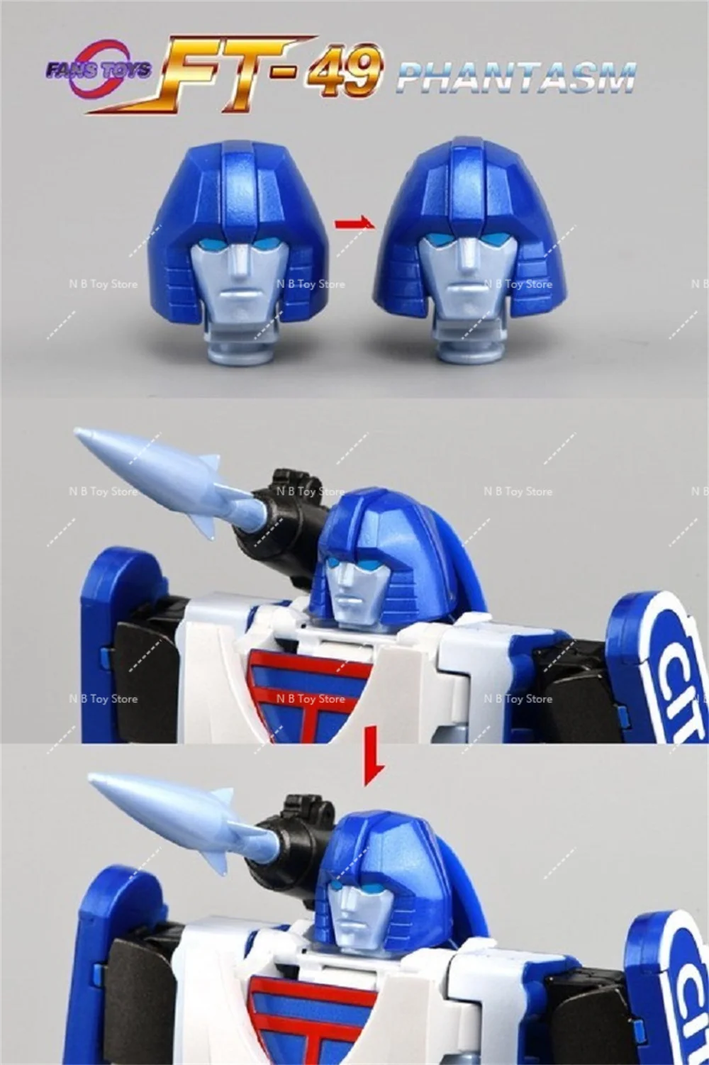 【100% novo】Transformação Original FansToys FT-49 FT49 Mirage PHANTASM Mp Ratio Action Figure Robot Toy com Caixa