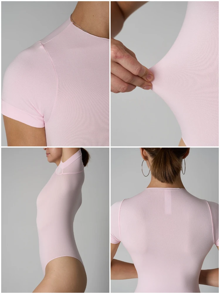 VITALINOVO Damen-Body mit Rundhalsausschnitt und langen Ärmeln, Basic Slim Fit, bequem, leicht, zum Schichten, sexy Tanga-Top, Herbst-Winter-Outfits – Detail 19