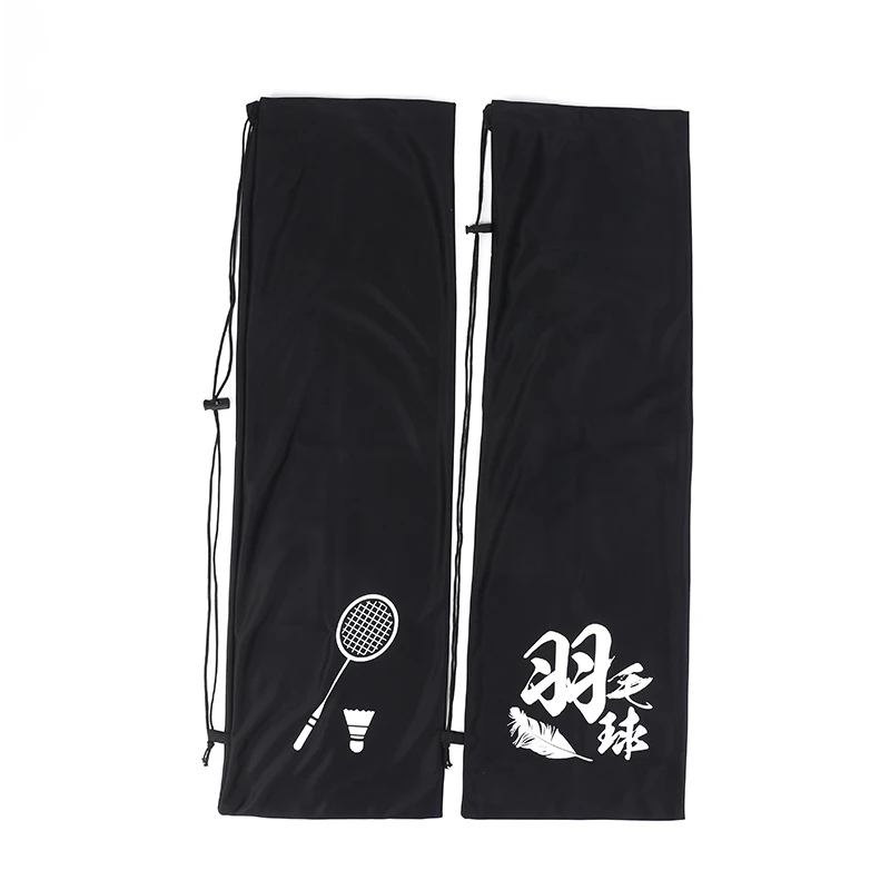 Funda para raqueta de bádminton, bolsa de almacenamiento suave, bolsillo con cordón, protección portátil para raqueta de tenis