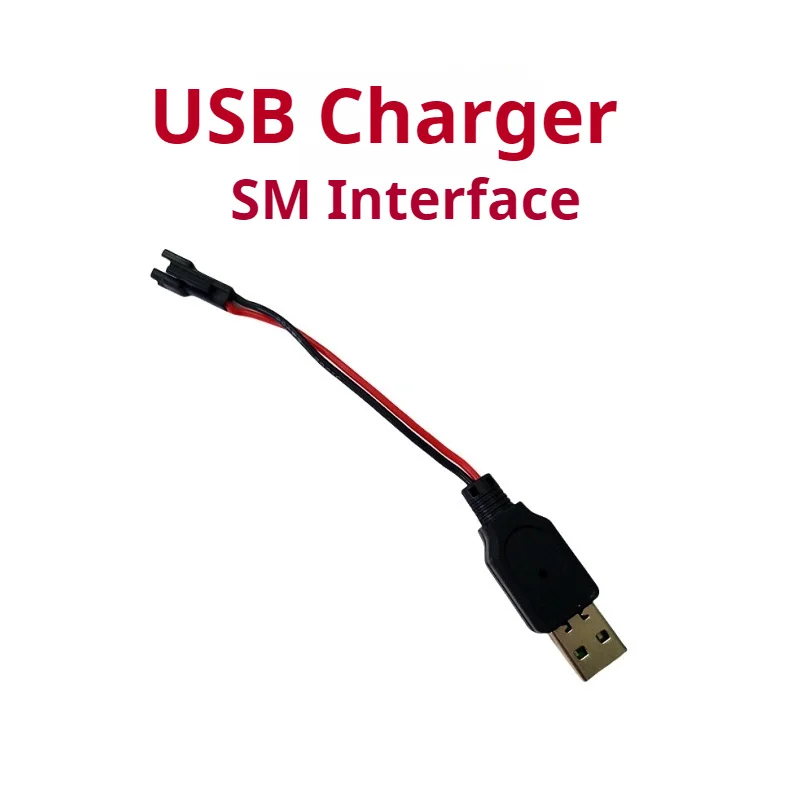 5 Pcs Conversion Head 3.7v Lithium Battery Charger Usb Charging Cable Air-To-Air Plug Xiaobaitou X5c Aircraft X320 Charger