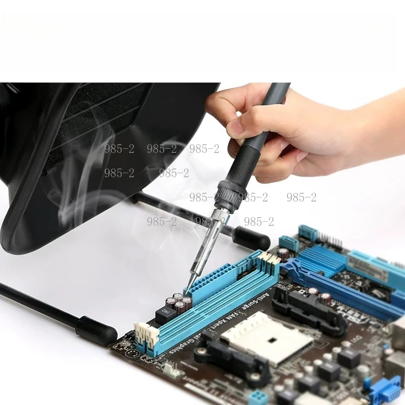 493E ESD Solder Smoke Absorber,  Bench Clip-on Welding Fume Extractor with 1.07m³/min Airflow