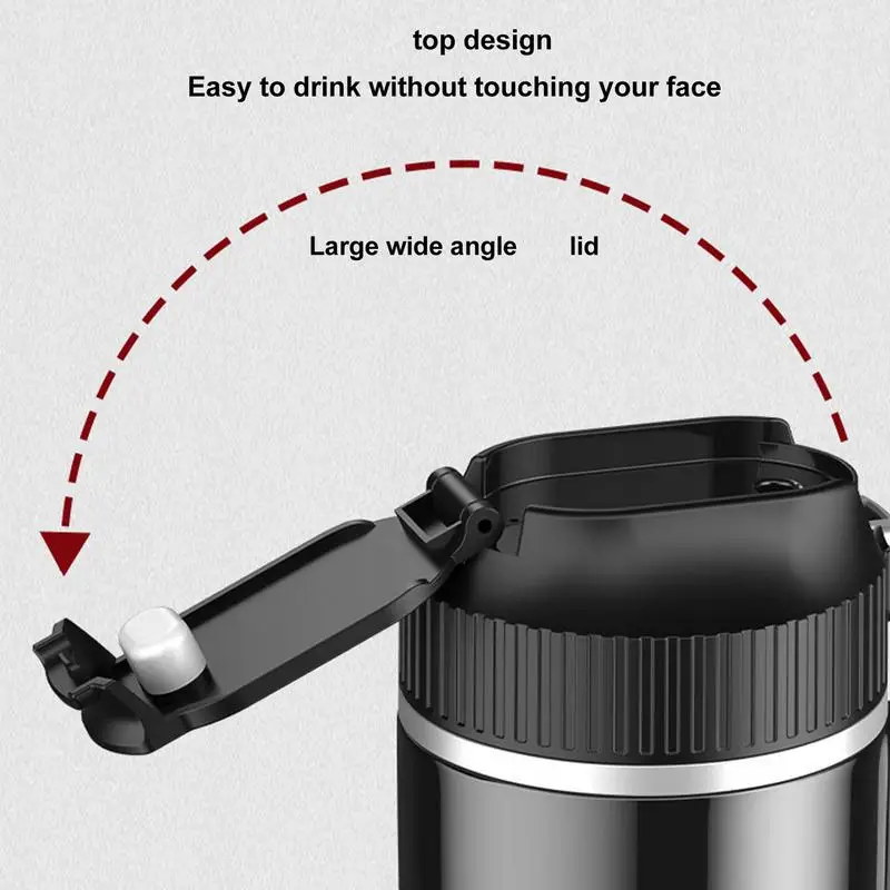 Coffee Mug 12V/24V Stainless Steel 450ML Car Heating Cup Electric Kettle Water Warmer Bottle LCD Display Heat Preservation