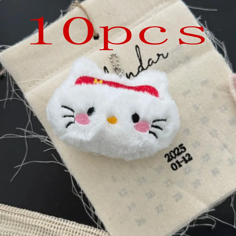 1/4/10 stuks Sanrio Hello Kitty pluche cartoon Kitty hanger sleutelhanger schattige sleutelhanger studententas hanger