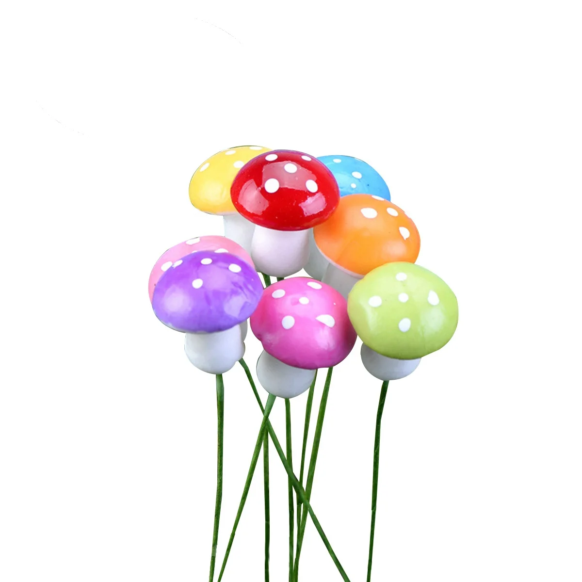 20 قطعة الفطر رغوة مقلد الملونة الفطريات الصغيرة Diy بها بنفسك تررم ديكور إكسسوارات الحديقة الجنية المناظر الطبيعية الأواني النضرة