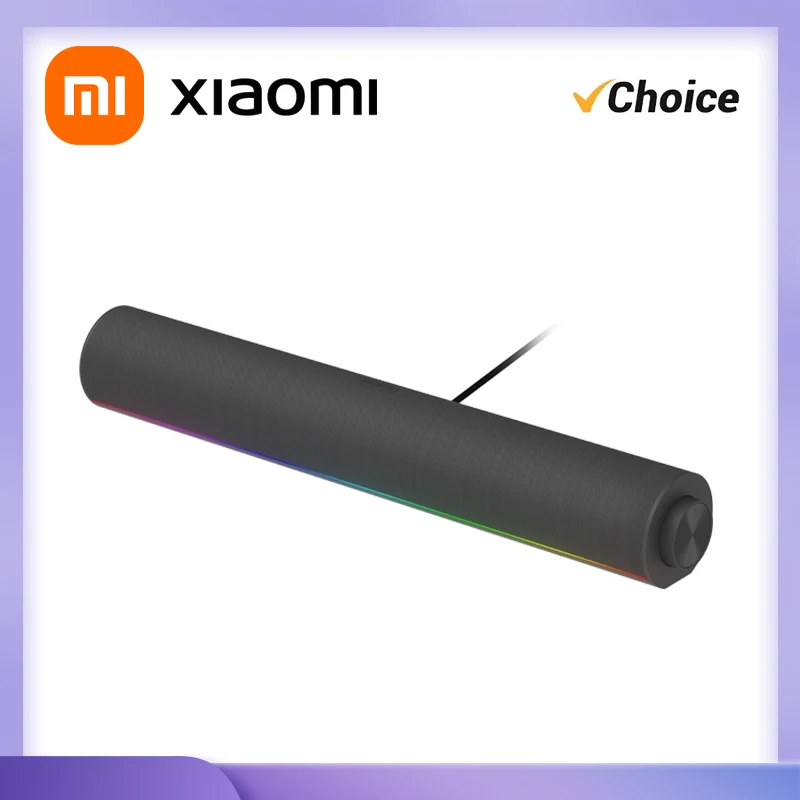 New XIAOMI Redmi Computer Speaker Four-Unit Two-Channel Stereo RGB Ambient Light Bluetooth 5.0 Built-in Microphone Knob Control