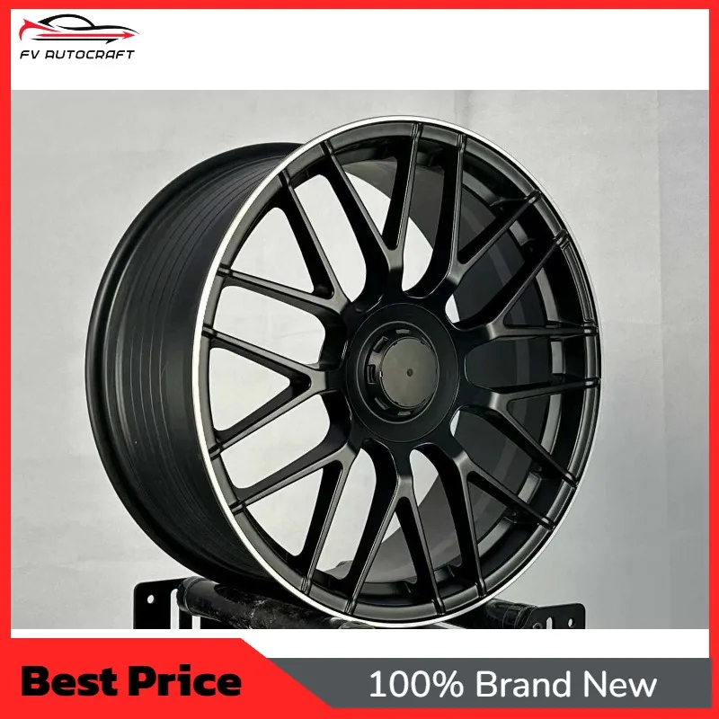 

【2026】Custom Forged MatteBlack Machined SilverLip MultiYSpoke SportAlloy Wheels1516 17 18 192021 222324Inch 5x1125x114.35x120 Ca