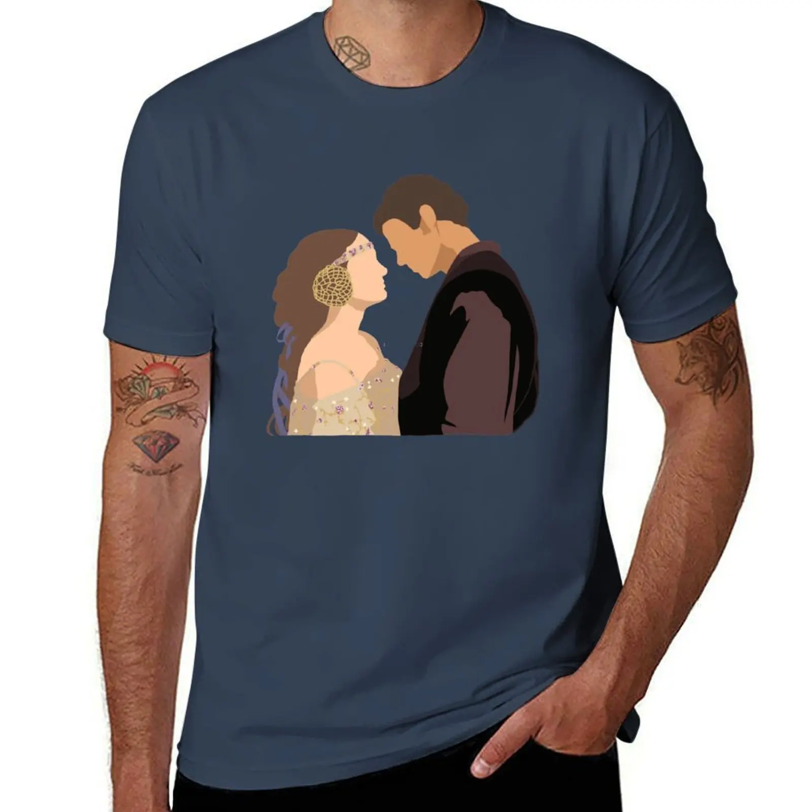 

Anakin and Padme-Attack of the Clones T-Shirt men t shirt cotton 100% man t shirt heavy cotton T-Shirt