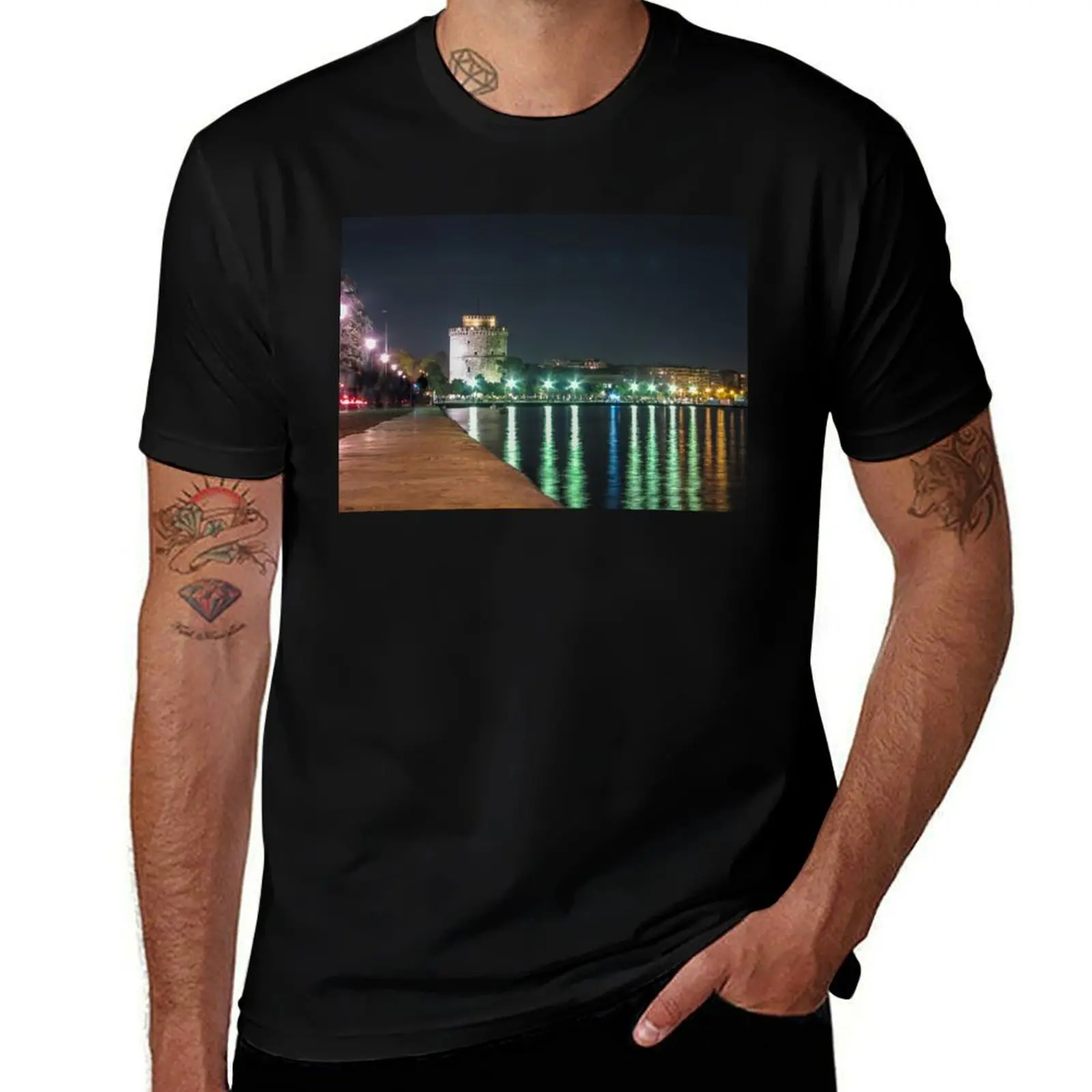 White Tower of Thessaloniki T-Shirt anime t shirts anime figures custom t shirt compression shirt men