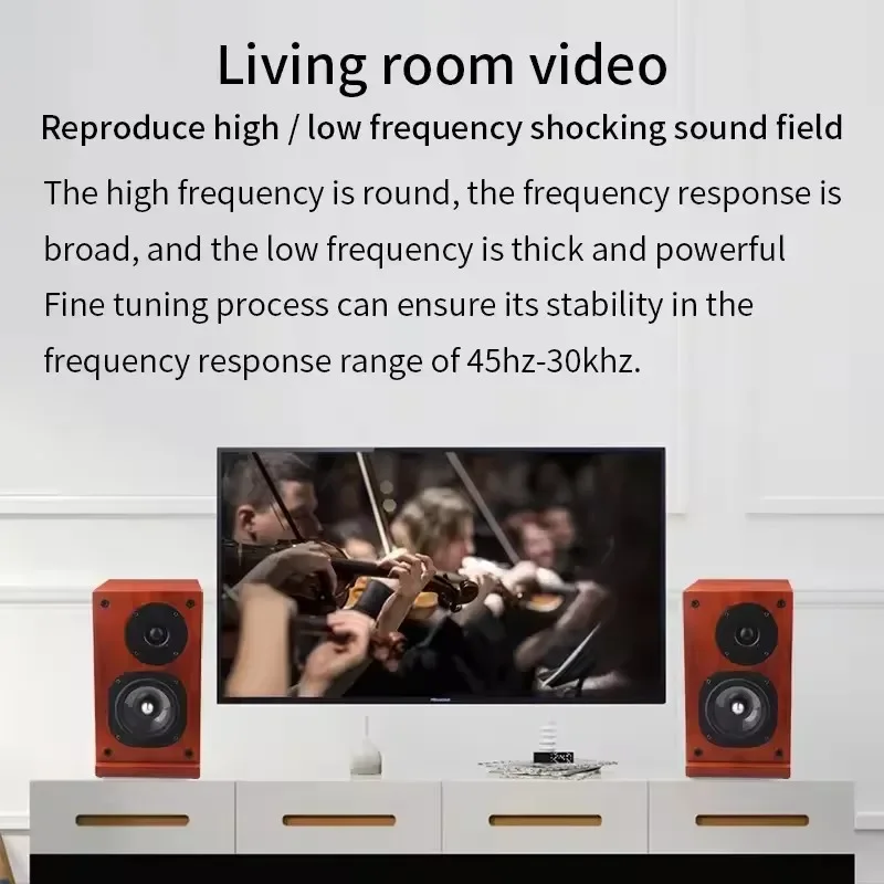 Custom Styles-Xmsj-M-07 HIFI Speaker Bookshelf Speaker Wooden Case Passive None-Battery Lossless