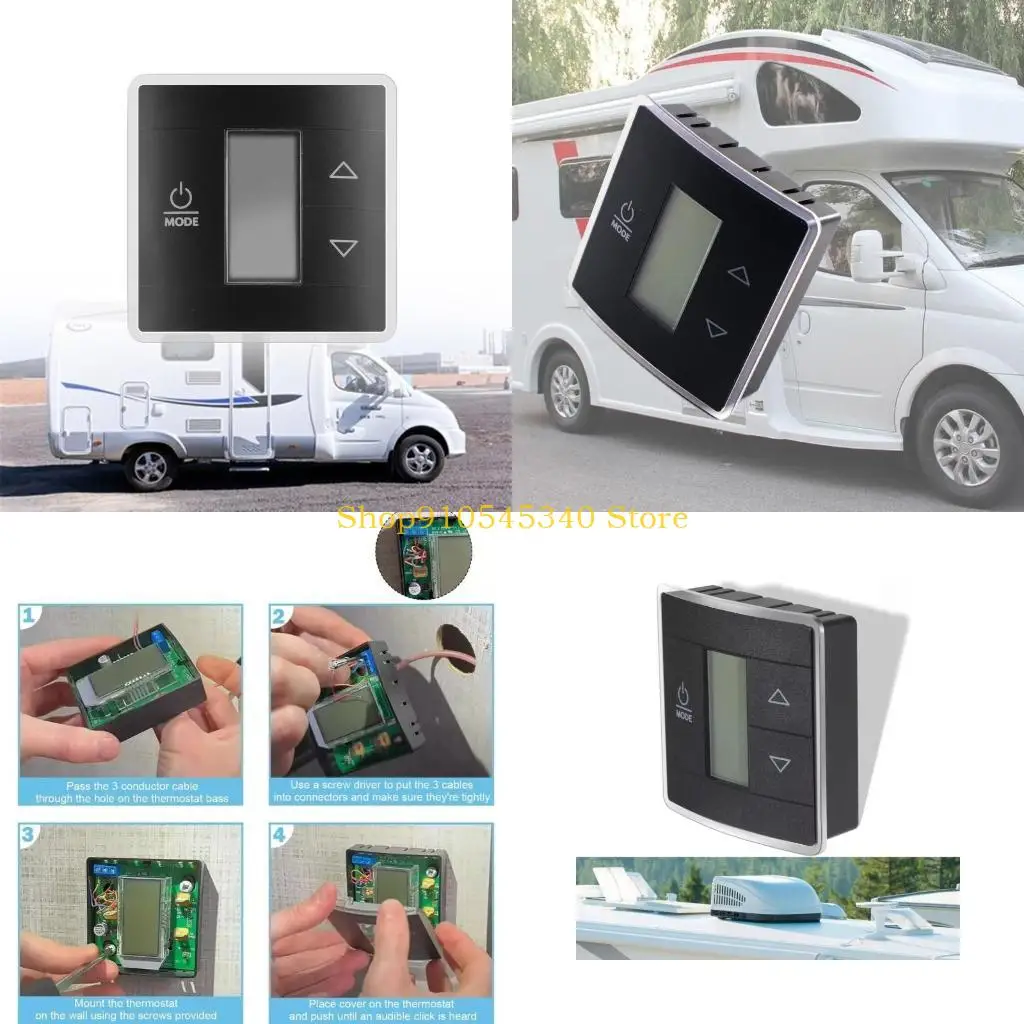 

U2JA Digital Temperature Backlight Display Single Zone Campers Thermostat Wall Thermostat 3316250.712