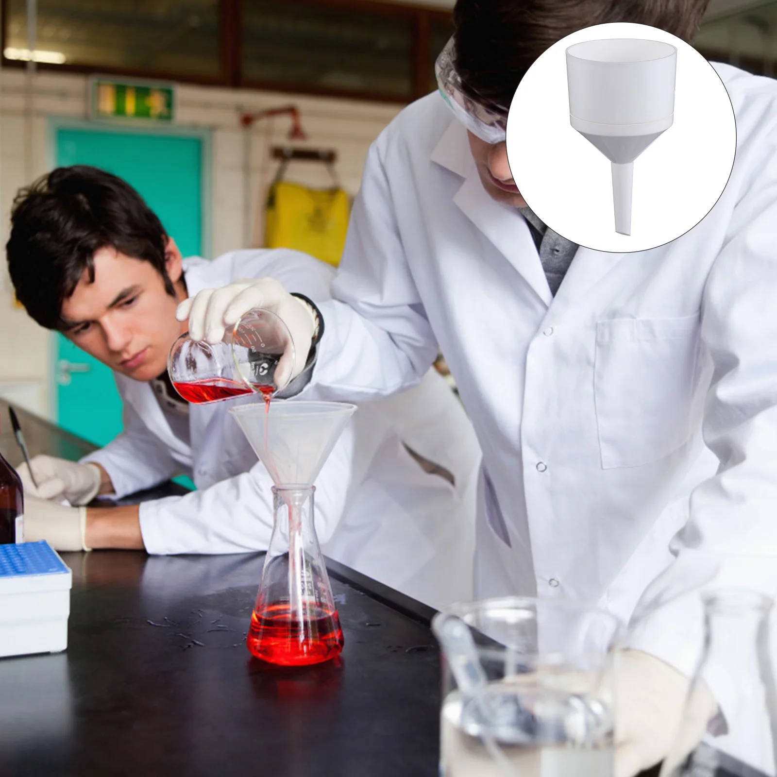 2 قطعة أداة ترشيح مختبر قمع بوخنر البلاستيكية لورق فلتر مقاوم للأحماض الكيميائية #2