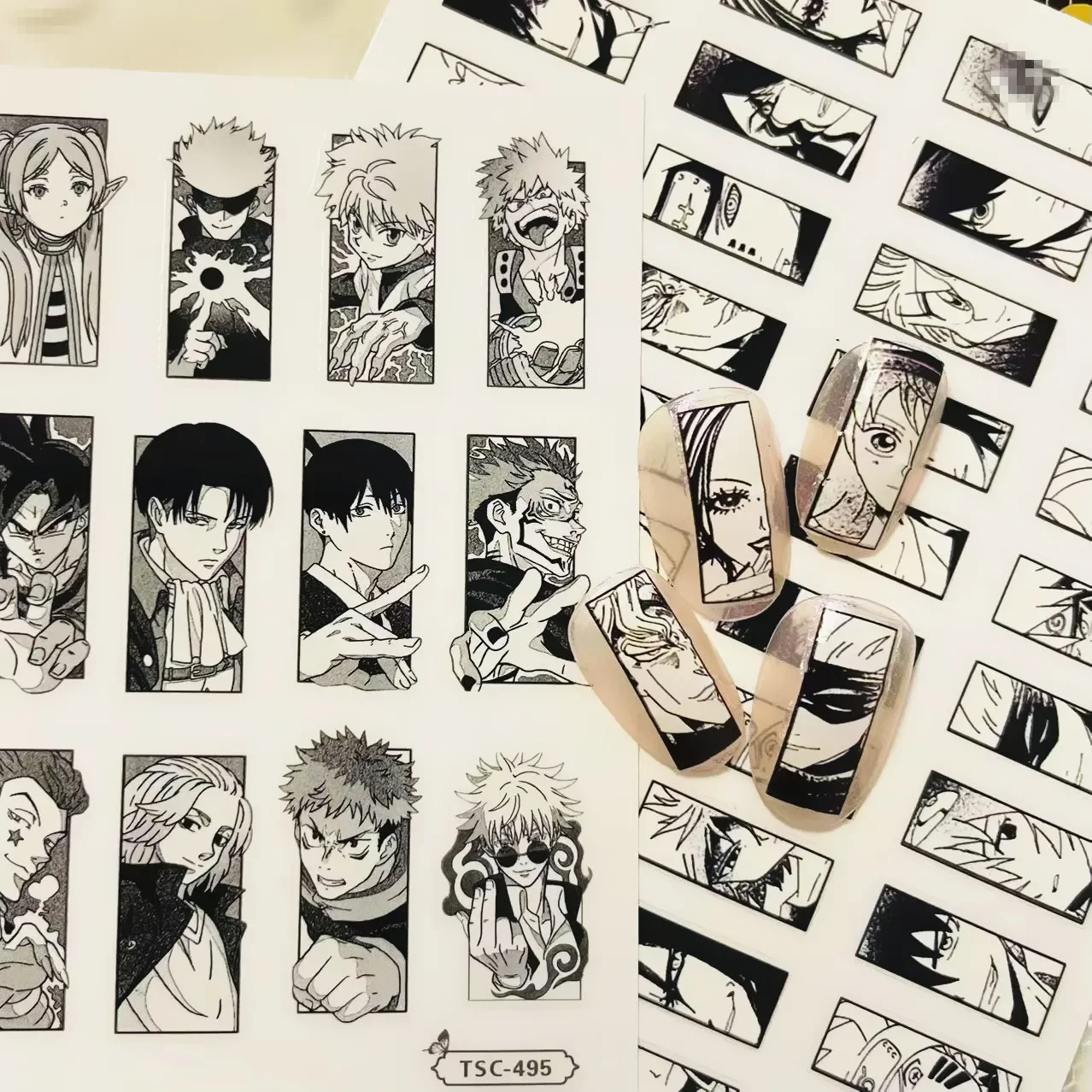 

TSC-108-495 Gojo Satoru ごじょうさとる 3d nail art stickers decal template diy nail tool decorations