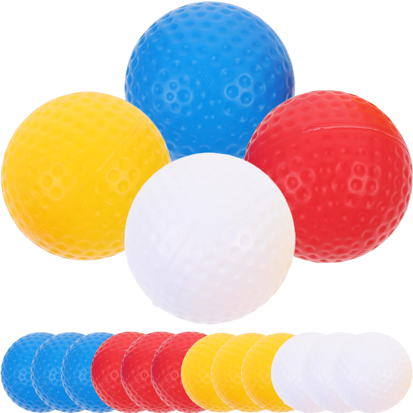 16 Pcs Hollow Holeless Golf Ball Color Balls Practice Exercise Accessory Pp Plastic Compact Professional Training Man Miss Toy