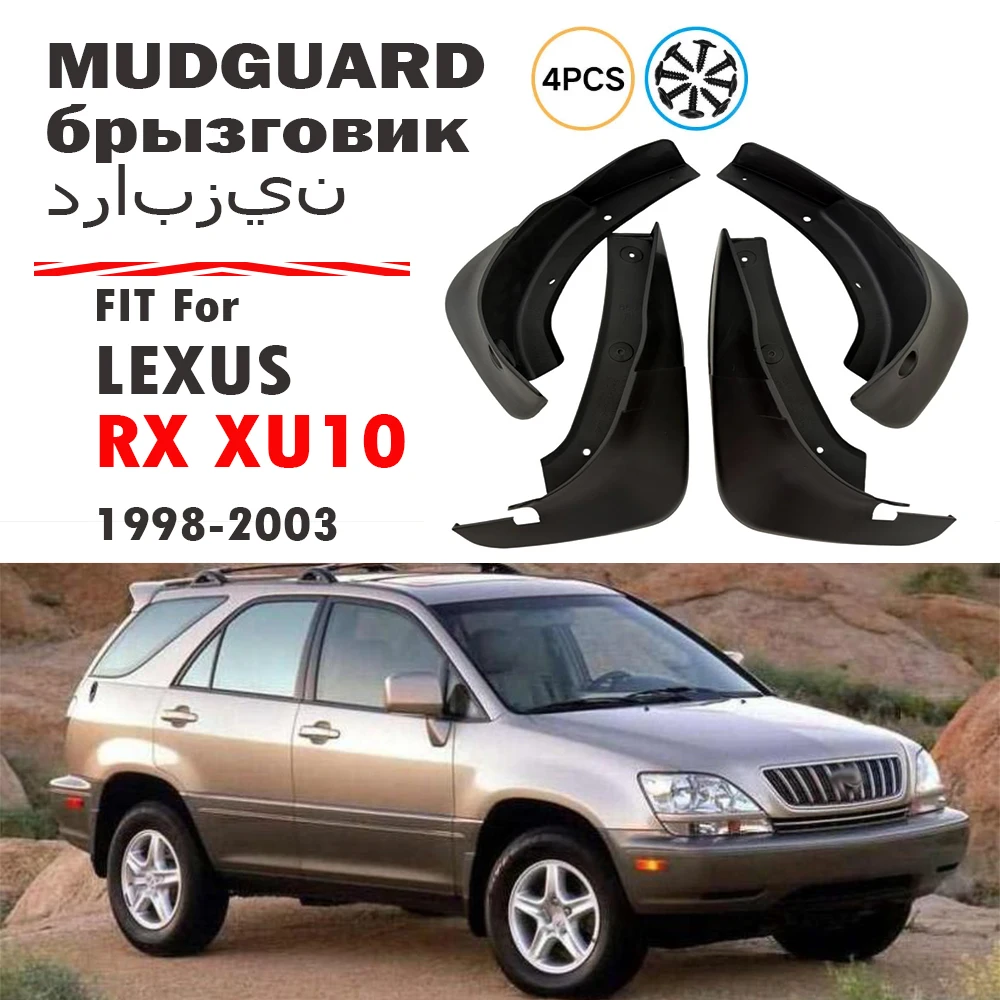 1998-2003 FOE LEXUS RX RX300 RX330 RX400 XU10 Mudguard Fender Mud Flaps Guards Splash Mudflaps Car Accessories Front Rear 4pcs
