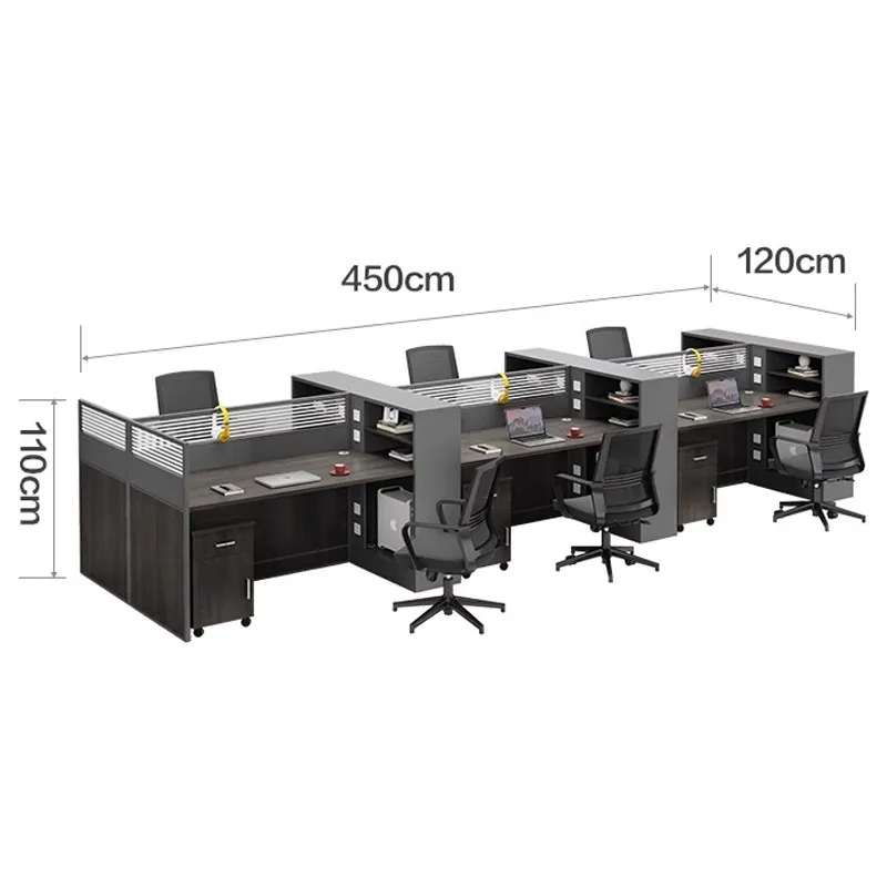 Staff screen office desk and chair combination simple modern booth