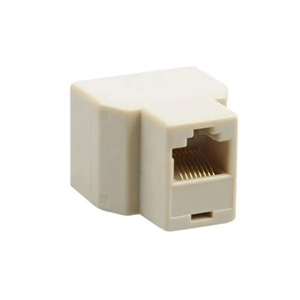 Adaptador divisor RJ45 de 1 a 2 puertos hembra duales CAT5/6 LAN, conector Ethernet, adaptador divisor de red P15