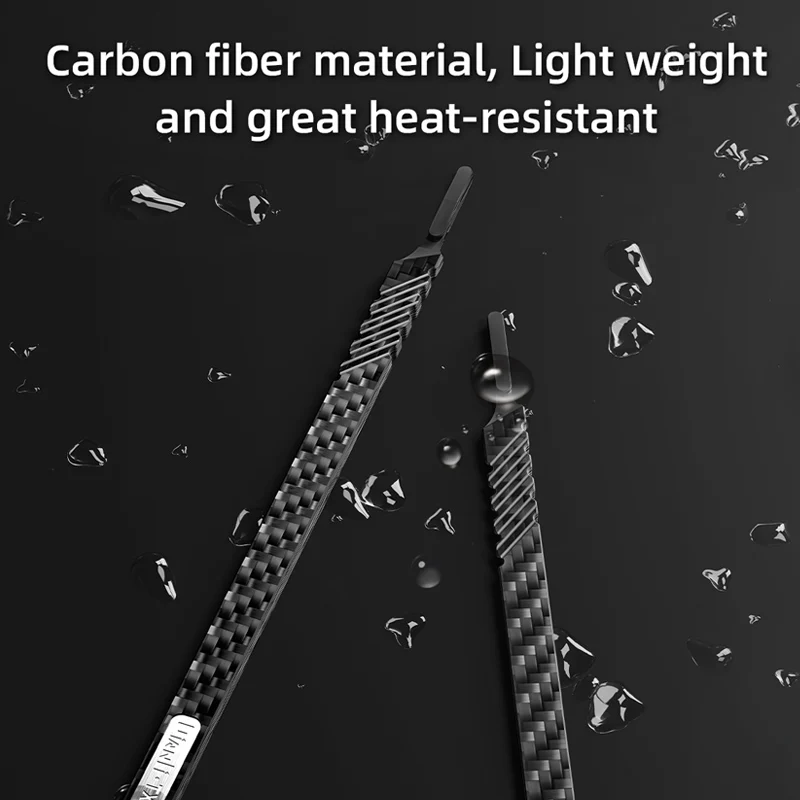 QIANLI TX01 Carbon Fibre Universal Knife Handle Heat-resistant for Motherboard Glue Chip CPU IC Cutting Phone Repair Hand Tools