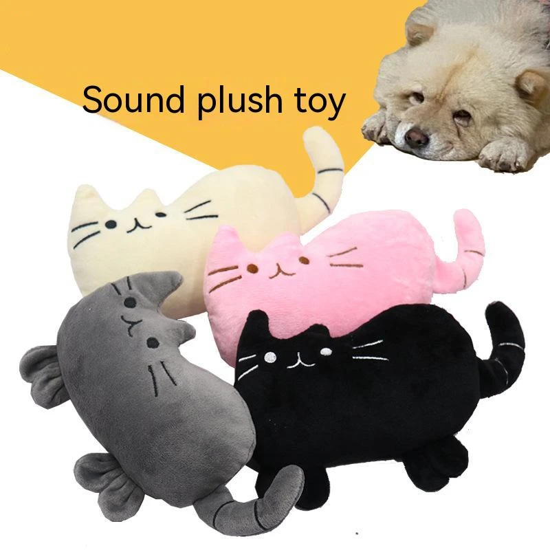 Cartoon Pet Toys Bite Resistant Plush Dog Toys Cat Vocal Training Supplies Cute Interactive Dog and Cat Toy Accessories Supplies