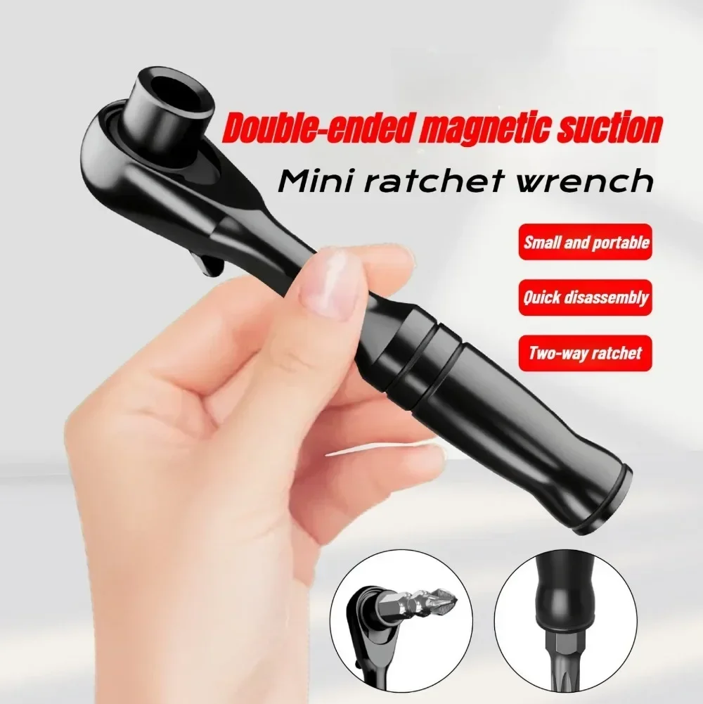 22-in-1-Inbusschlüssel-Schraubenschlüssel-Set mit Doppelkopf-Drehmomentratsche, passend für 1/4-Zoll-Schraubendreher-Set für Fahrrad-Reparaturwerkzeuge – Detail 2
