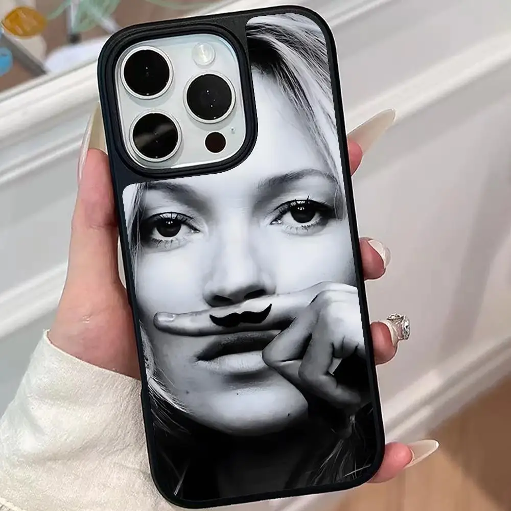 

Cool Kate Moss Mobile Phone Case for iPhone 17 16 15 14 13 12 11 Air Pro Max Plus Matte Surface Colorful Cover Cellphones Pretty