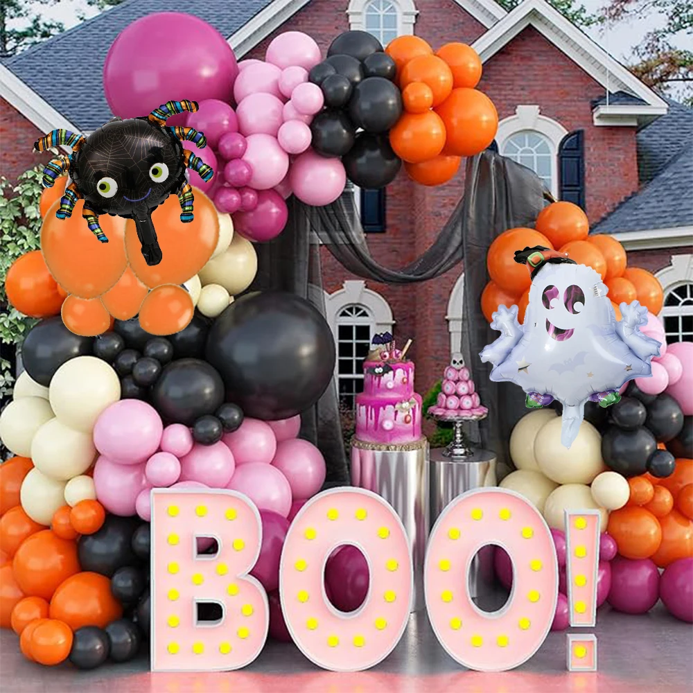 

105pcs Halloween Balloon Garland Arch Kit, with Purple, Black, Sliver Balloons for Halloween Birthday Party Decorations