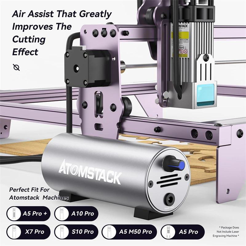 Atomstack Original Air assist system for Most of Laser Engraving Machine High Airflow 10-30L/min Adjustable to Remove Dust