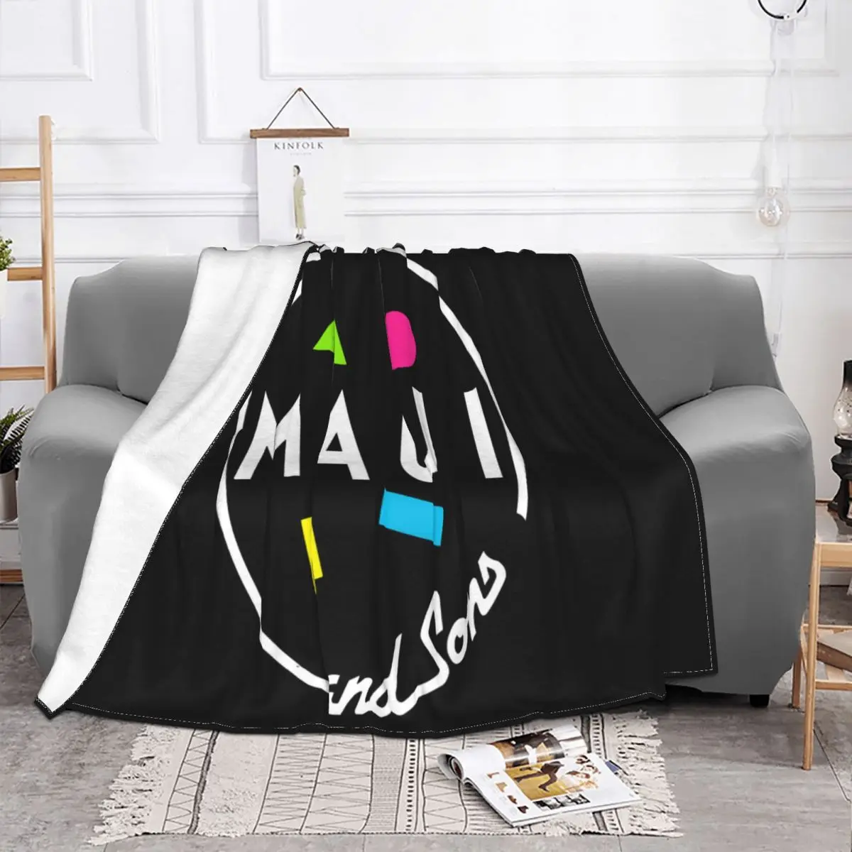 Maui And Sons 5 New Hot Sale Black Men Cotton Size S 3Xl 2019 New Fashion Men C Throw Blanket