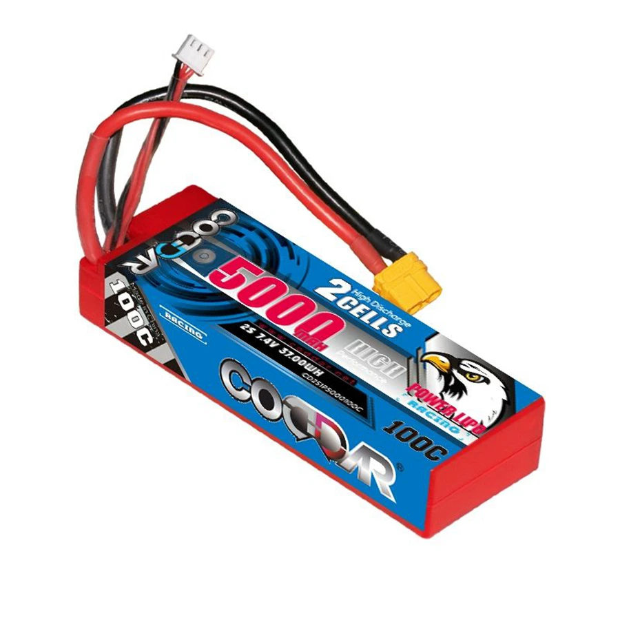 CD2S1P5000100C 2S 7.4V 100C 5000mAh RC Car Model Rechargeable Lithium Battery